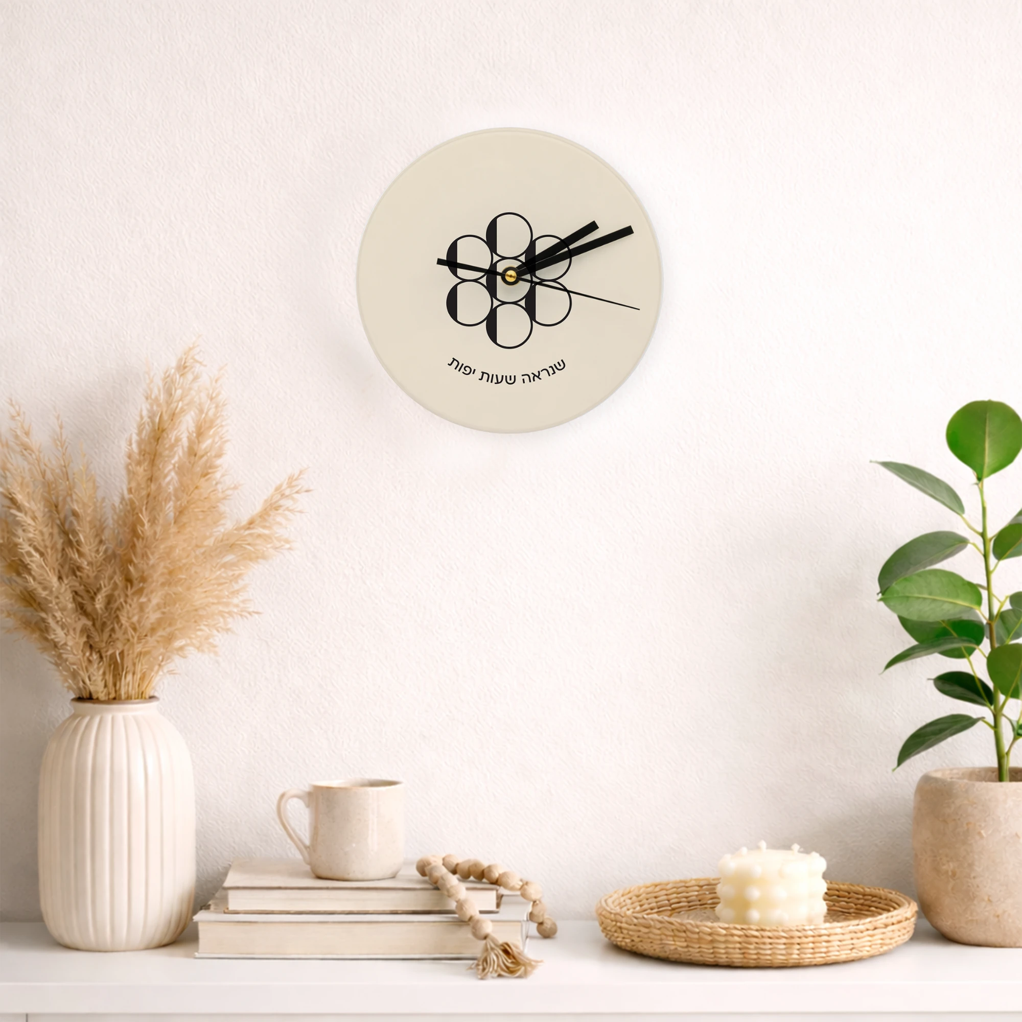 שעון קיר זכוכית 2